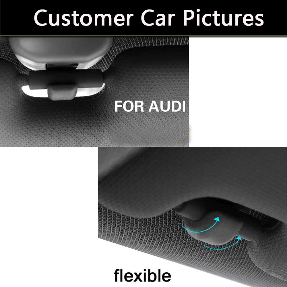 2X Sun Visor Clip Holder Hook Brack for Audi A3 S3 A4 S4 A5 S5 Q3 Q5 8U0857562A