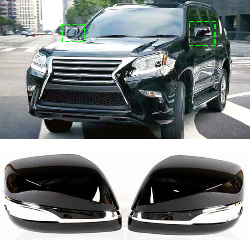 Left and right side mirror caps for Lexus GX460 2010 - 21 (external side wing rearview mirror).