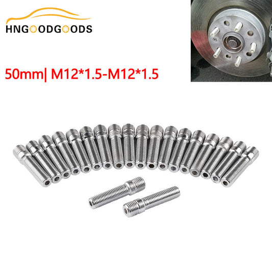 20xM12x1.5 to M12x1.5 extension wheel stud to high lug bolt screw adapter