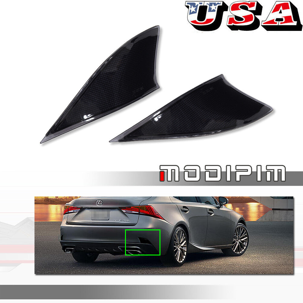 JDM Smoked Lens Rear Bumper Reflector Cap for 2014-2020 for Lexus IS250 IS350