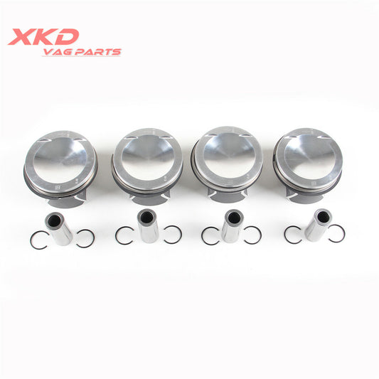 4-piece piston and ring set, ¦µ22 mm, suitable for Volkswagen Polo R, CDLC, CDLF, CDLG, for Audi CDLA, CDMA, CDLB
