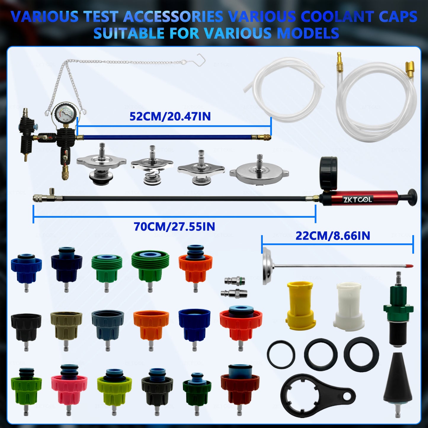 Radiator Pressure Tester Cooling System Detector antifreeze replace filler tool
