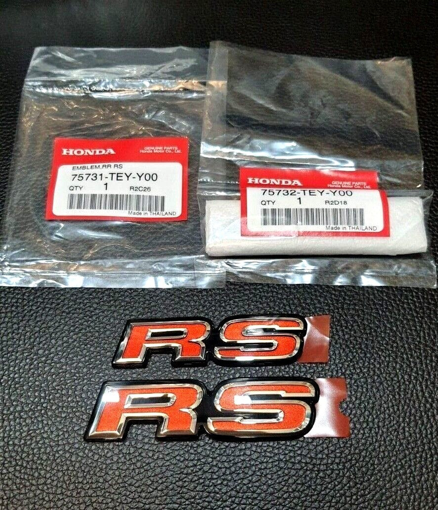 1. RS for HONDA logo embroidered badge for Honda for Civic FC FK JAZZ 15-20
