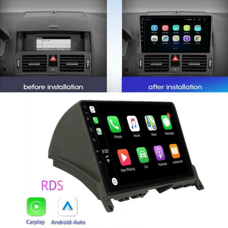 Android Head Unit 9 Carplay Auto For 2007-2010 for Mercedes-Benz C Class W204 S204