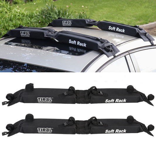 Load 60kg Car Soft Roof Rack Set Car Large Luggage Carrier Surfboard Traveling