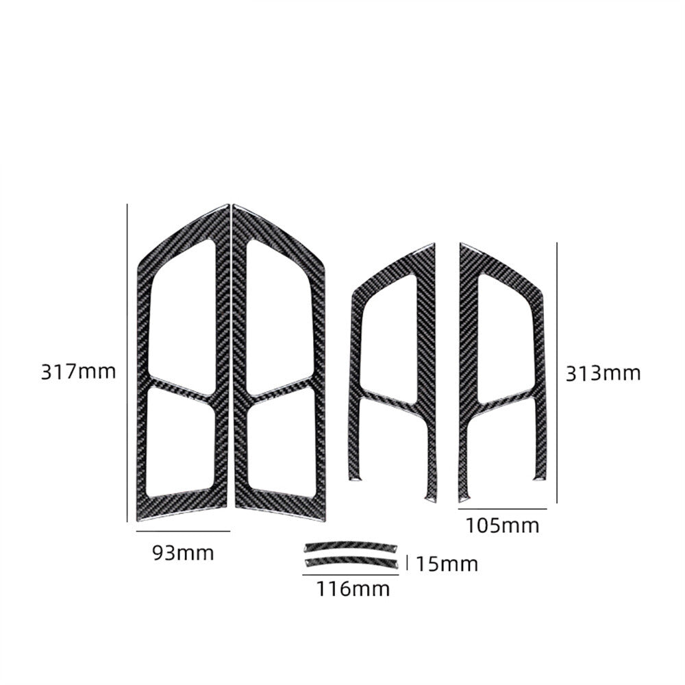 6¡ÁCarbon Fiber Interior Door Handle Panel Decor Trim Fit for Jaguar XF 2009-2011