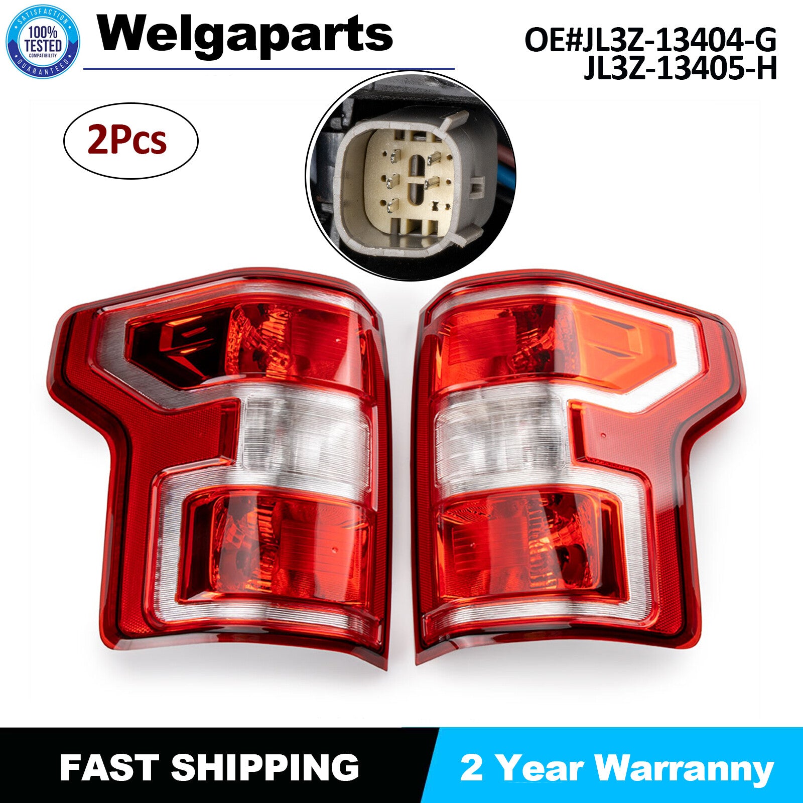 Left+Right for Ford F150 F-150 Pickup 2018 2019 2020 Brake Tail Light Rear Lamp