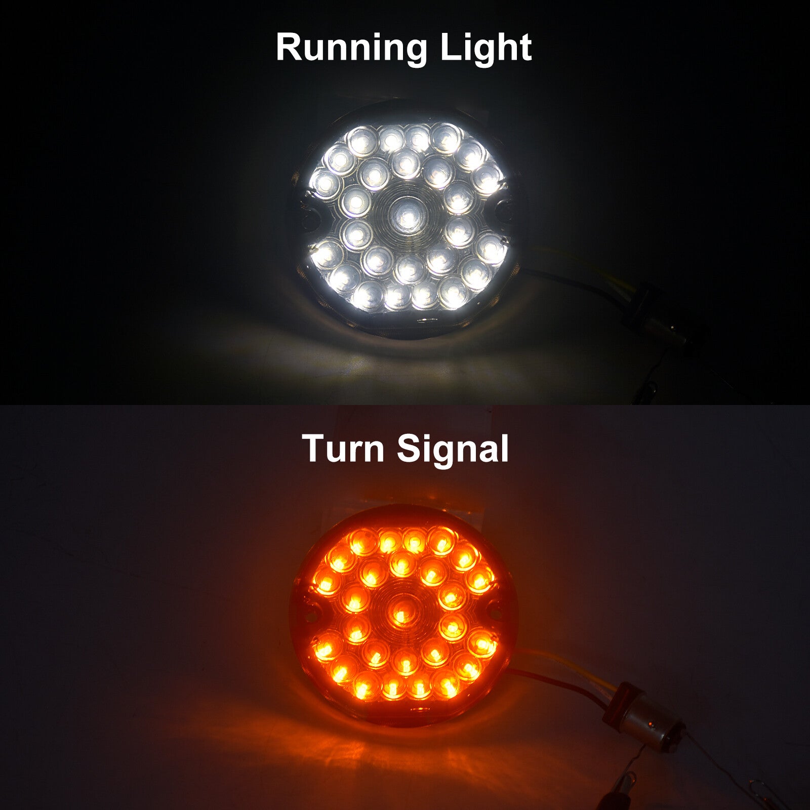 3 1/4 FR 1157 LED Flat Lens Running Turn Signal Light Fit for Harley 1986-2023