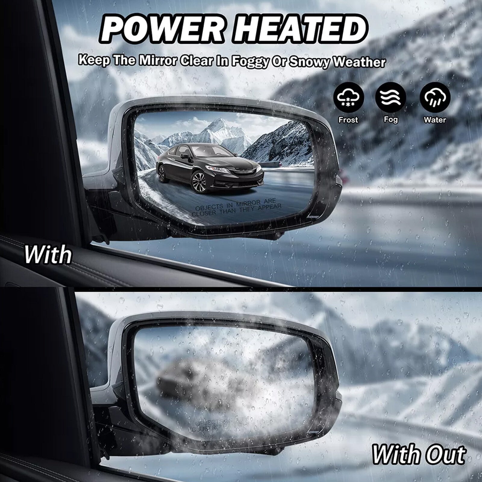 Heated camera for passenger's right-side side mirror, applicable to for Honda Accord sedan 2013-201fY