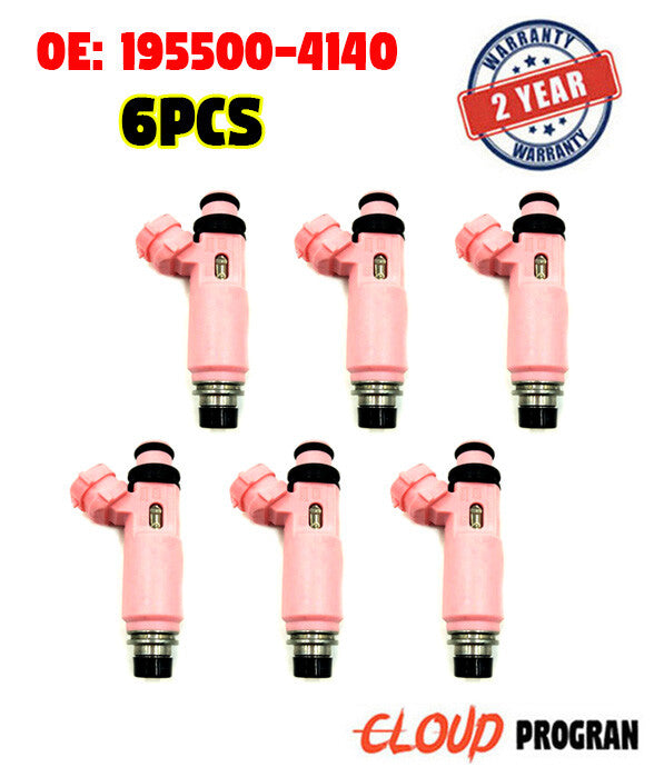(Set 6) Fuel Injector Nozzle 195500-4140 for Mitsubishi Pajero Sport 6G72 3.0 V6