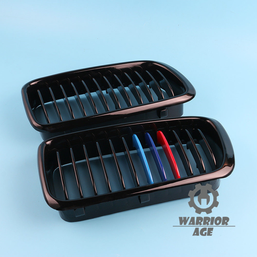 for BMW 7-Series E38 Saloon Black Gloss Kidney Sport Front Grill M-Color 1998-01