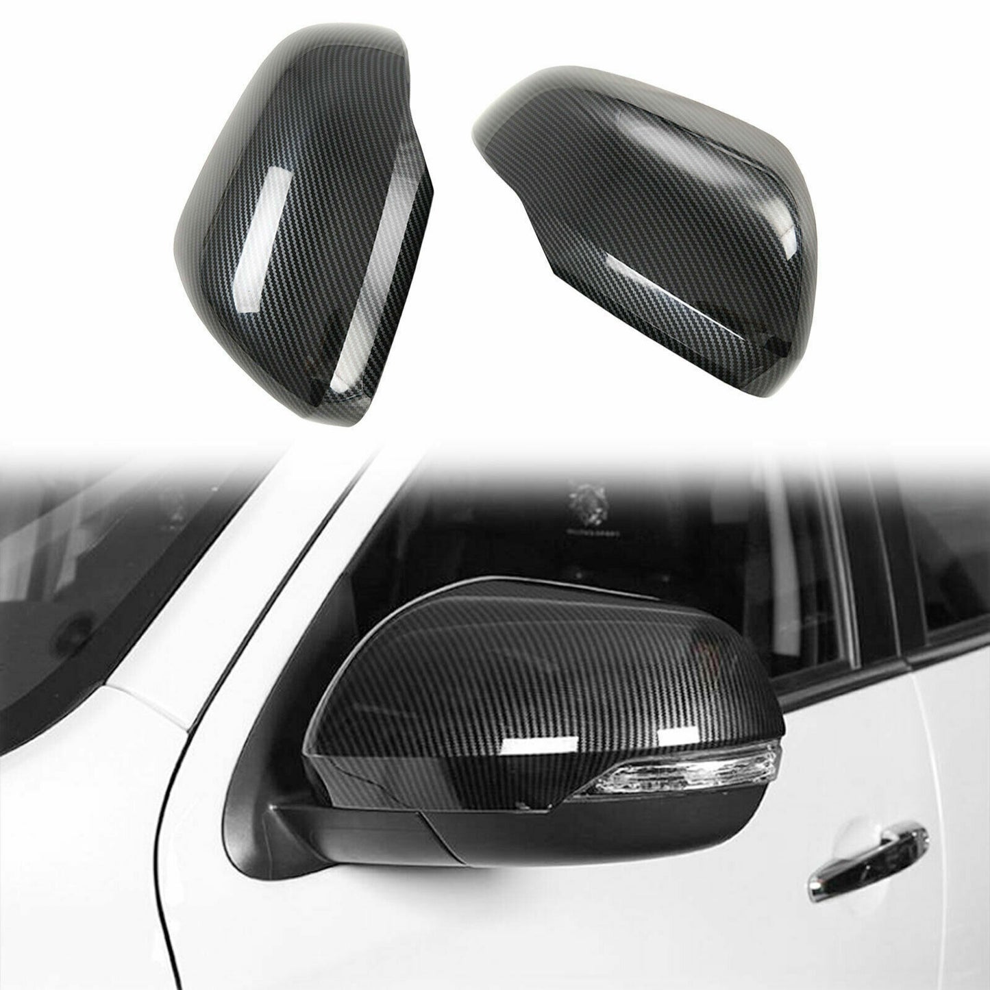 Side Door Mirror Protect Cover Trims for Mitsubishi Montero Pajero Sport 2016-21