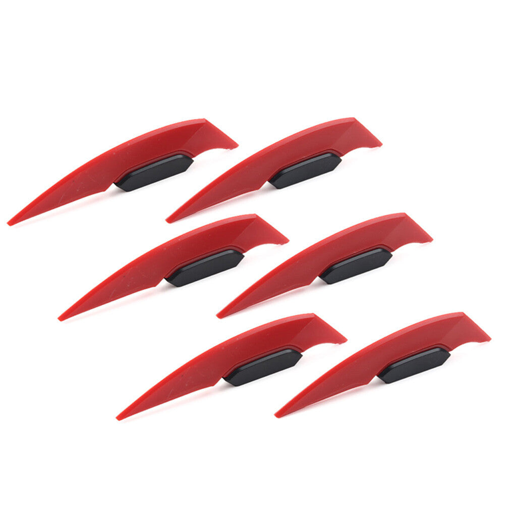 6¢ª Verkleidung Winglets Seitenspoiler Deflektor Air Wing Kit Motor Universal Rot