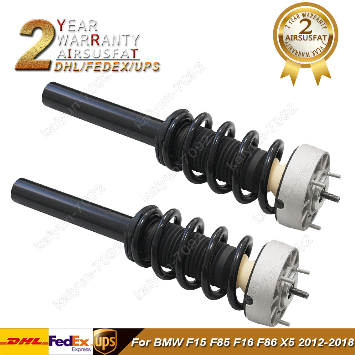 2x Front Shock Absorber Assys for BMW X5 F15 X6 F16 xDrive35 2014-19 31316851747