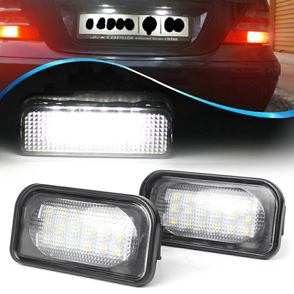 for Mercedes Benz W203 4D 2000-07 2006 05 2x LED License Plate Number Light Lamp