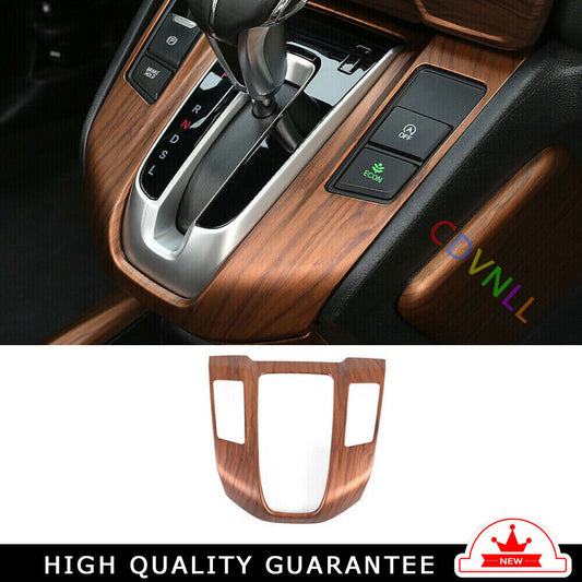 Middle Console Gear Shift Panel Trim for Honda CR-V 2017-2022 Matte Peach Wood