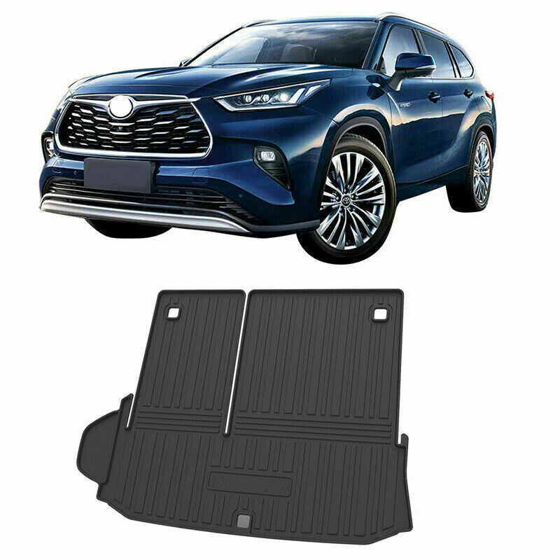 Black All Weather Trunk Floor Cargo Tray Liner Mat for Toyota Highlander 2020-23