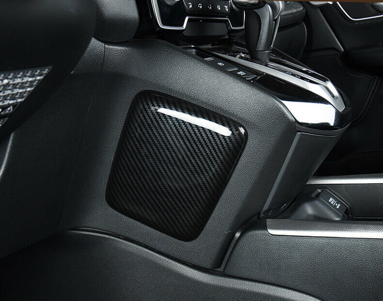 Gear Shift Both Side Cover Trim 2PCS for Honda CRV CR-V 2017-2022 Carbon Fiber
