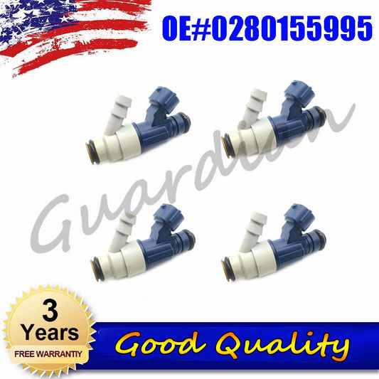 4-pack fuel injectors 0280155995 suitable for Volkswagen for Jetta 2001-2005, for Golf 2000-03, and Beer models.