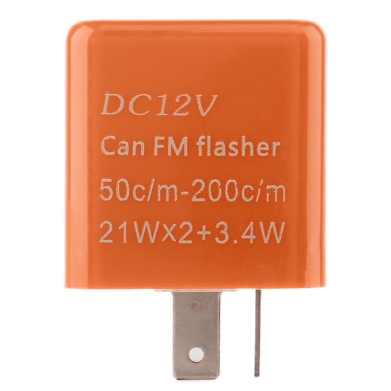 Adjustable Motorcycle LED Flasher Relay Turn Signal Indicator Flash 2 Pin 12V
