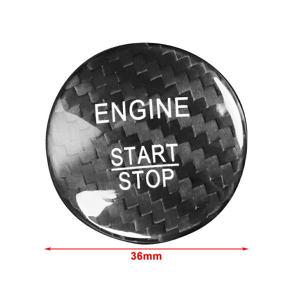 Fit for Mercedes A B C E GLE GLC CLA BLK Carbon Fiber Engine Start Stop Button Cover