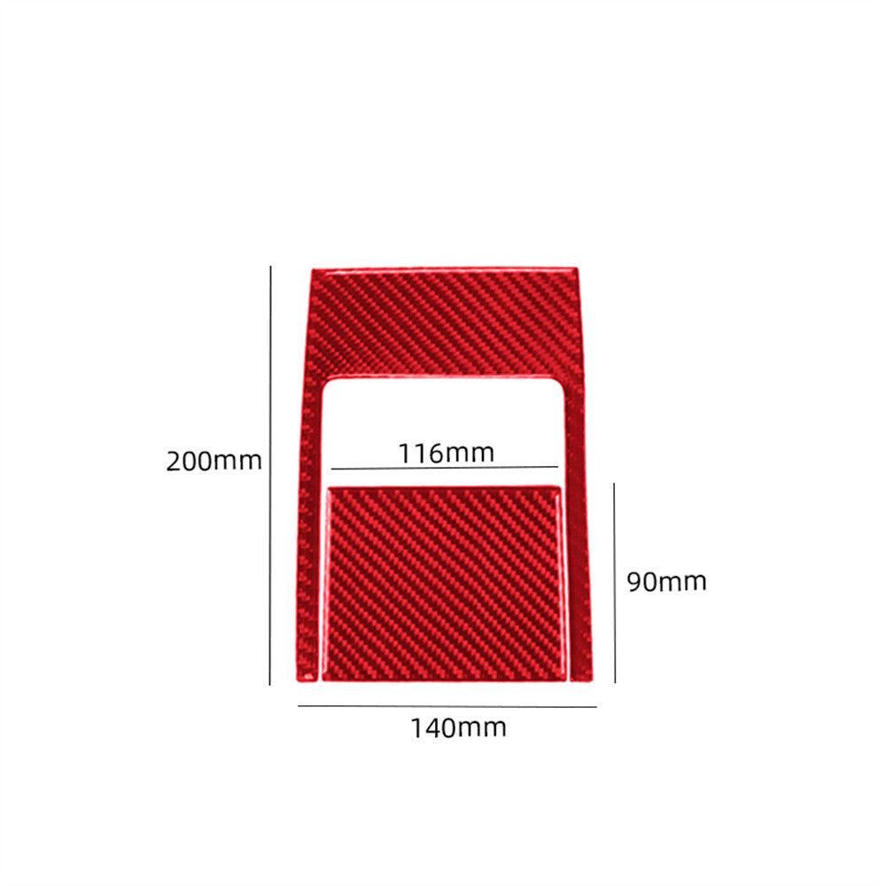 Red Carbon Fiber Rear Air Vent Outlet Panel Trim for Benz C Class W203 2005-2007