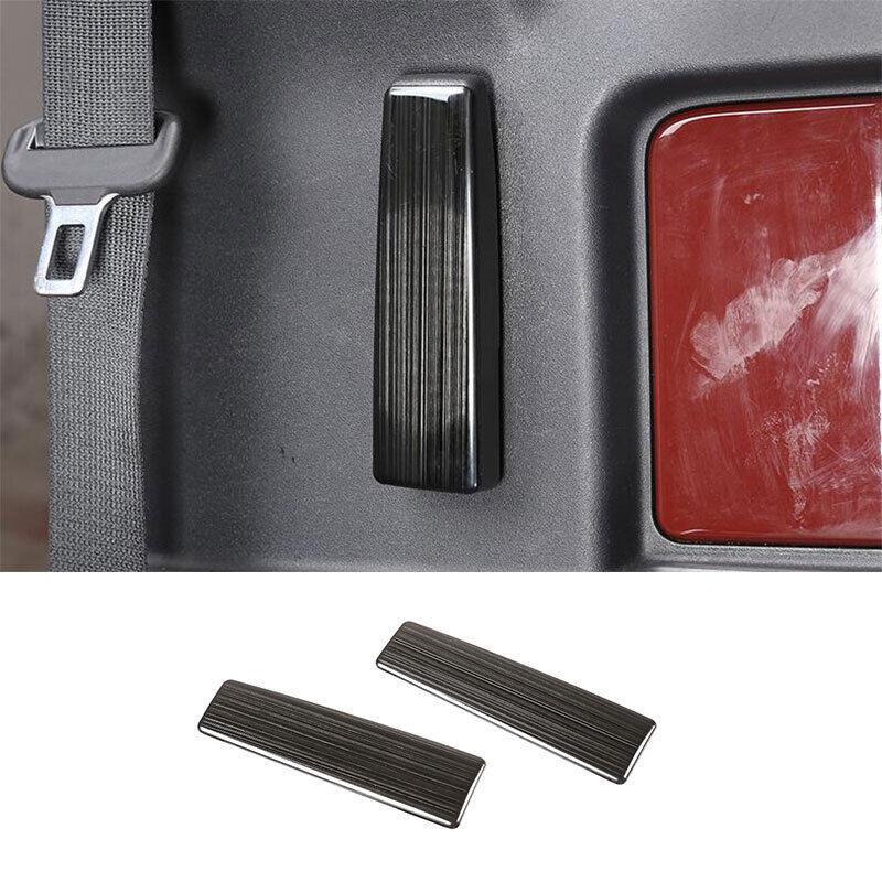 for Toyota FJ Cruiser 2007-2021 Black Steel Rear Inner Door Handle Cover Decor