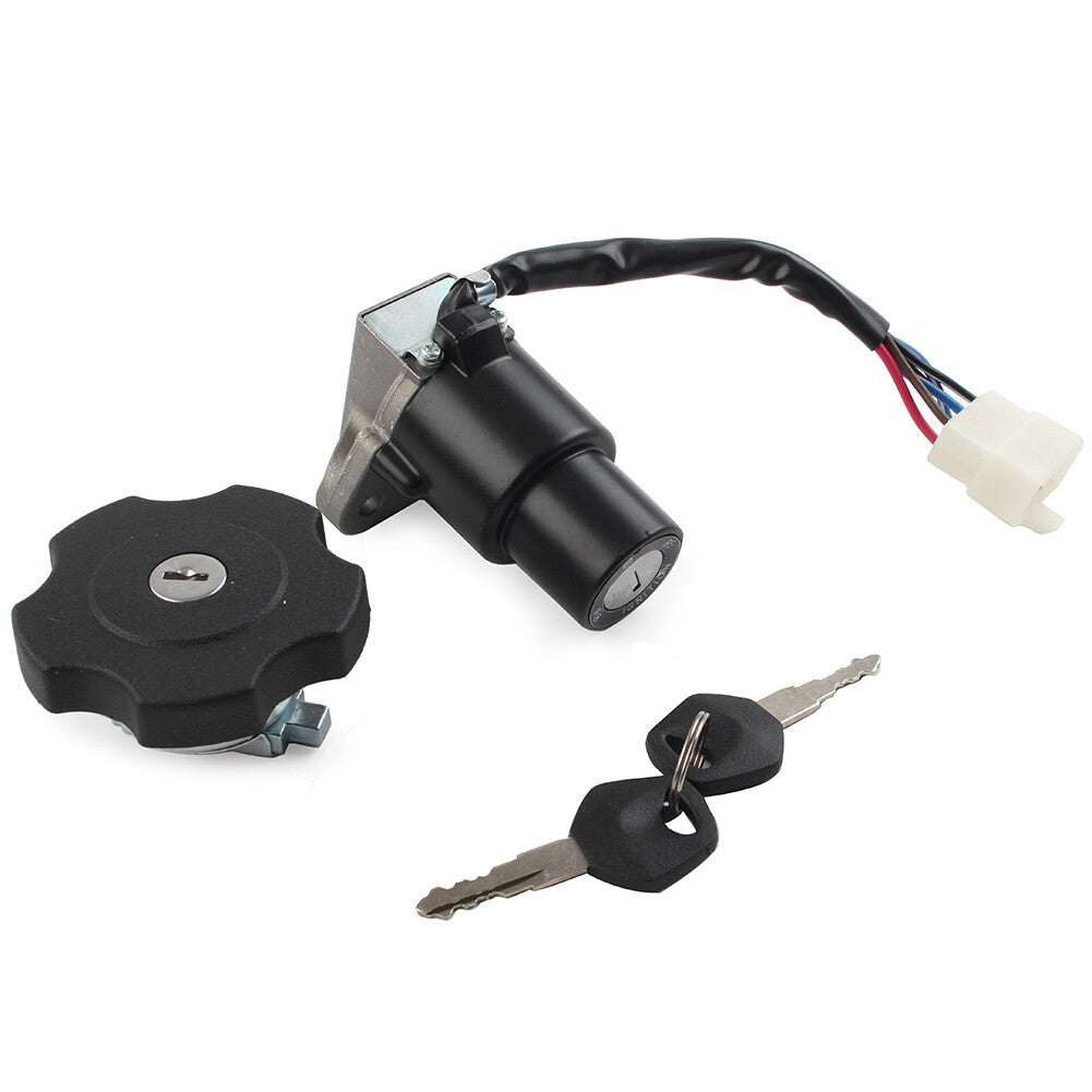 Motorcycle Fuel Cap Ignition Switch Lock Key Set for Yamaha RZ125 RZ250 RZ350