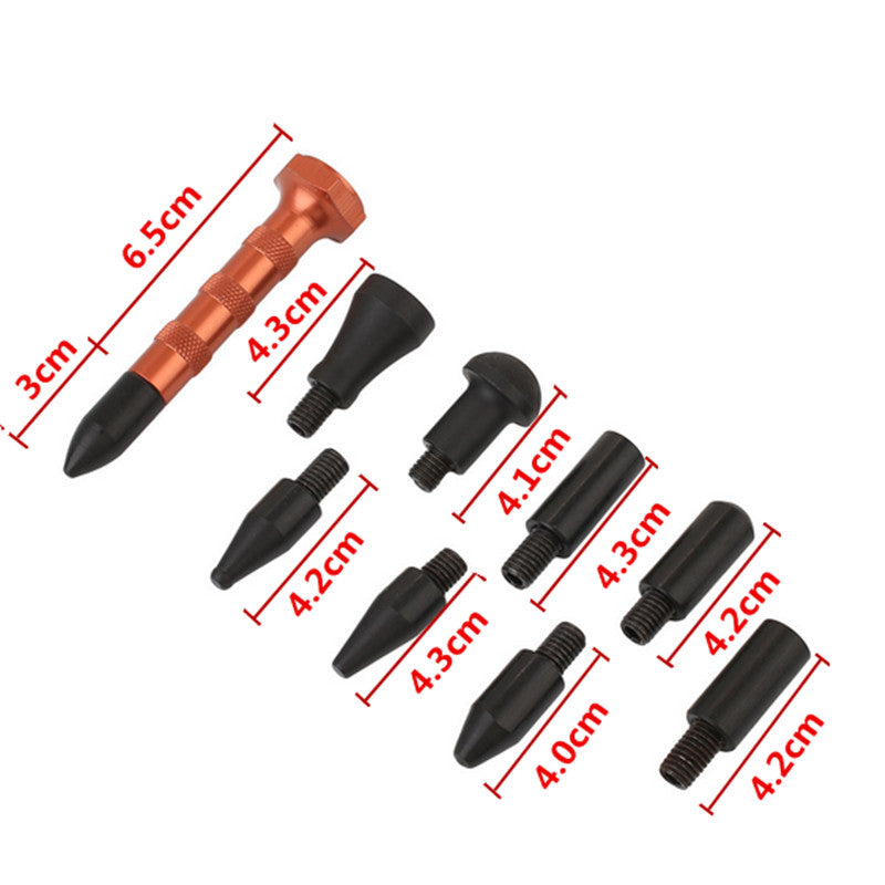Car Body Dent Repair Knock Down Leveling Pen Rubber Hammer Hand Removal Tool Kit