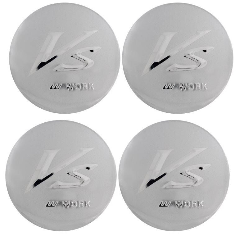 Silver 4x56 mm for VS work wheels center sticker rim sticker edge sticker logo