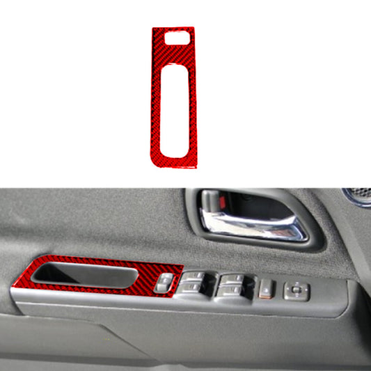 Red Carbon Fiber Driver Door Rear Switch Cover For Colorado 2004-12/ for Canyon 05-12