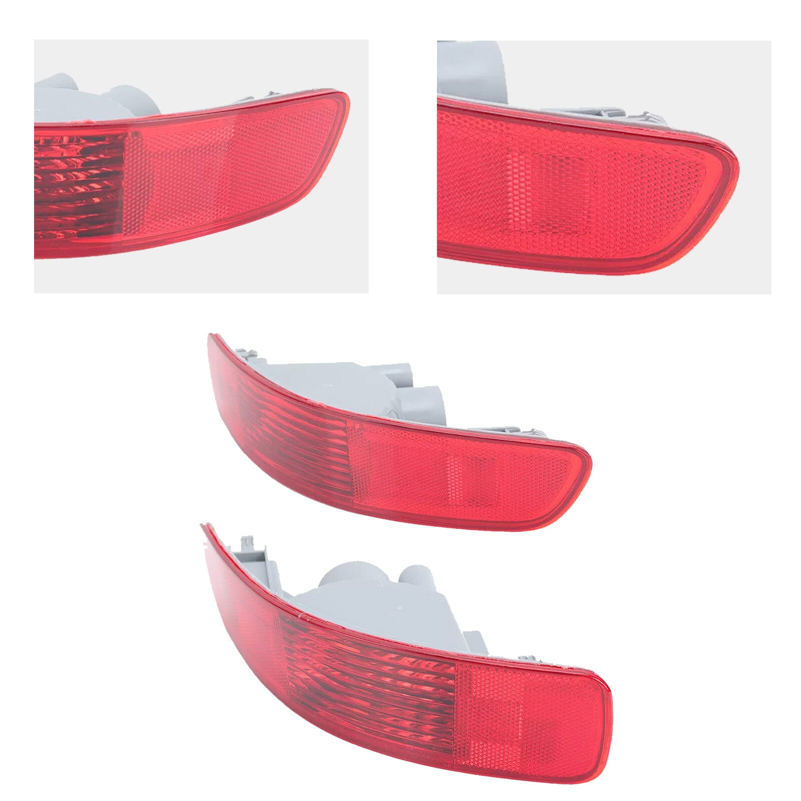 2-piece rear bumper reflector light and tail fog light kit for Mitsubishi Outlander 2007-2012