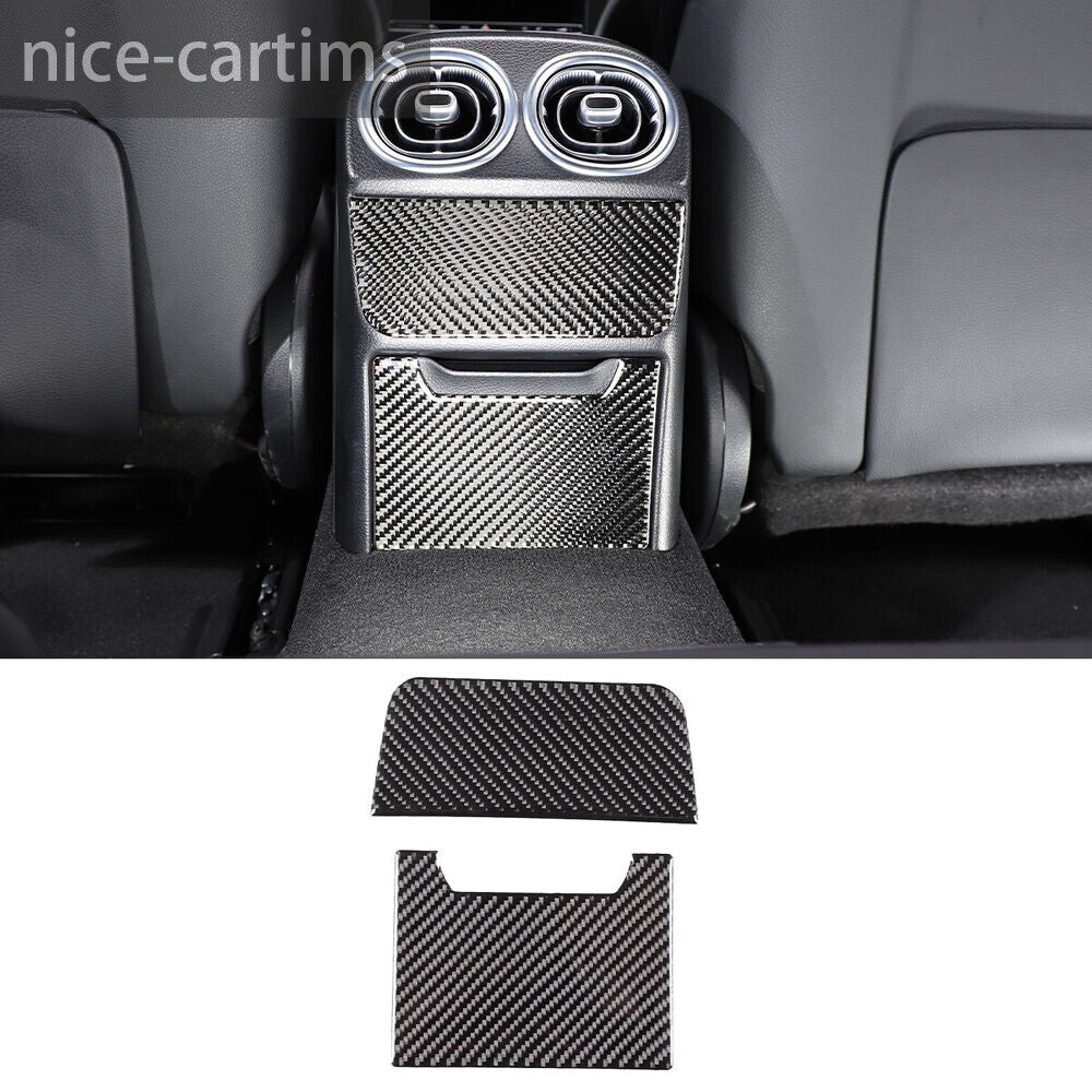 for Benz C Class W206 2022-23 Rear Air Vent Storage Box Panel Cover Carbon Fiber