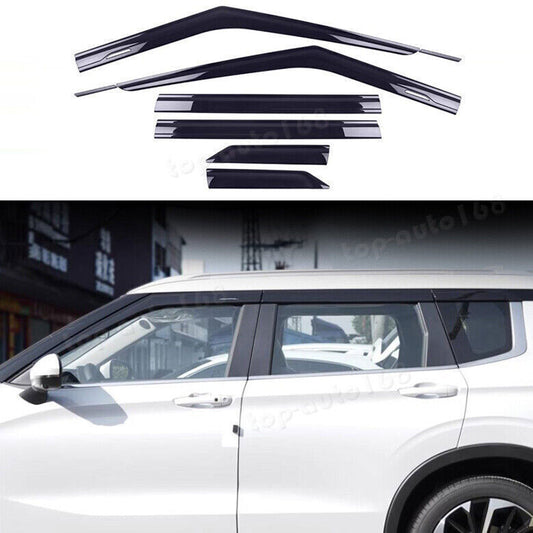 for Mitsubishi Outlander 22-24 Black Window Vent Visor Sun Rain Deflector Guard