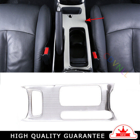 Car Console Gear Shift Water Cup Panel for Nissan Sentra 2013-19 Silver Titanium