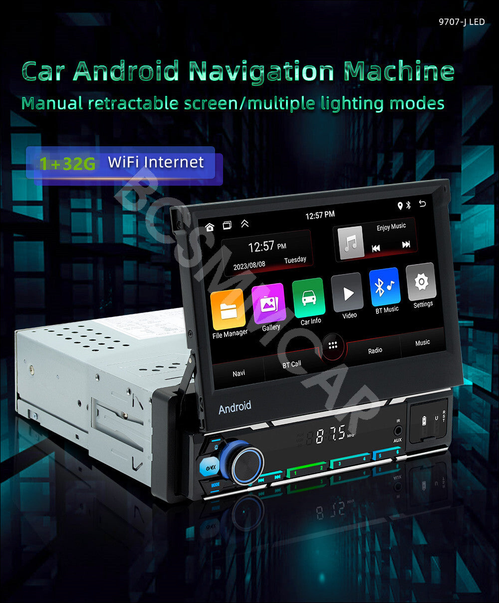 7in Android 13 Radio Car Head Unit GPS Navigation Wifi Stereo CarPlay W/Camera
