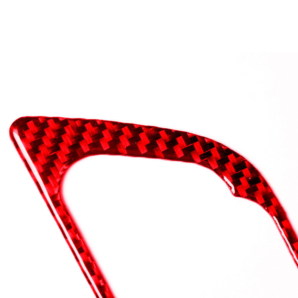 Red Carbon Fiber Side Door Handle Cover Trim for BMW 6 Series F12 F13 2011-2018