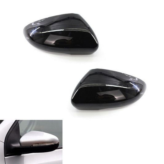 A pair of black shiny mirror cover cap 5K0 857 537/538 for Golf for VW 6 MK6