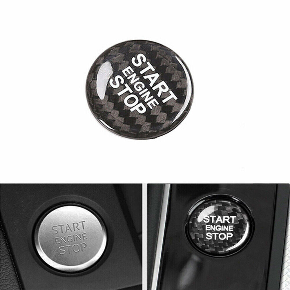 Carbon Fiber Car Engine Push Start Button Cover for Audi for A4 for A5 A7 for A8 Q3 Q5 Q7