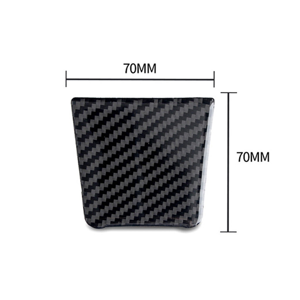 Black Carbon Fiber Battery Panel Decor Cover Trim for Porsche Macan 2014-2019