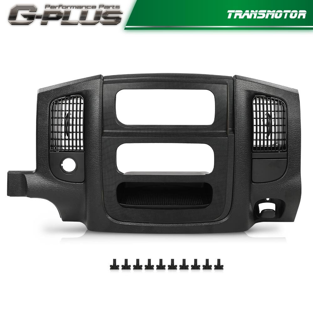 Fit 02-05 for Ram 1500 Center Dash Trim Bezel Radio Surround Panel Vents Slate Black