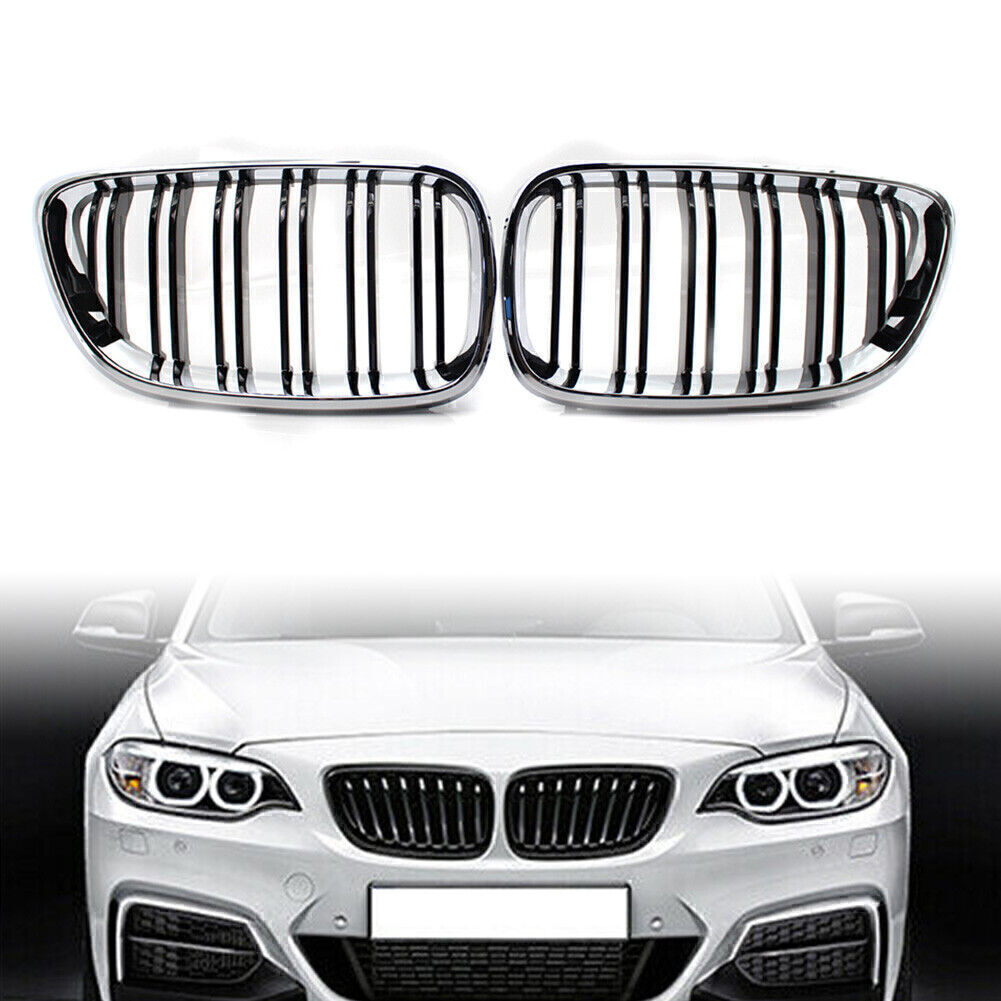 Dual Slat Front Kidney Grill Grille for BMW 2 Series F23 F22 M2 2014-2018