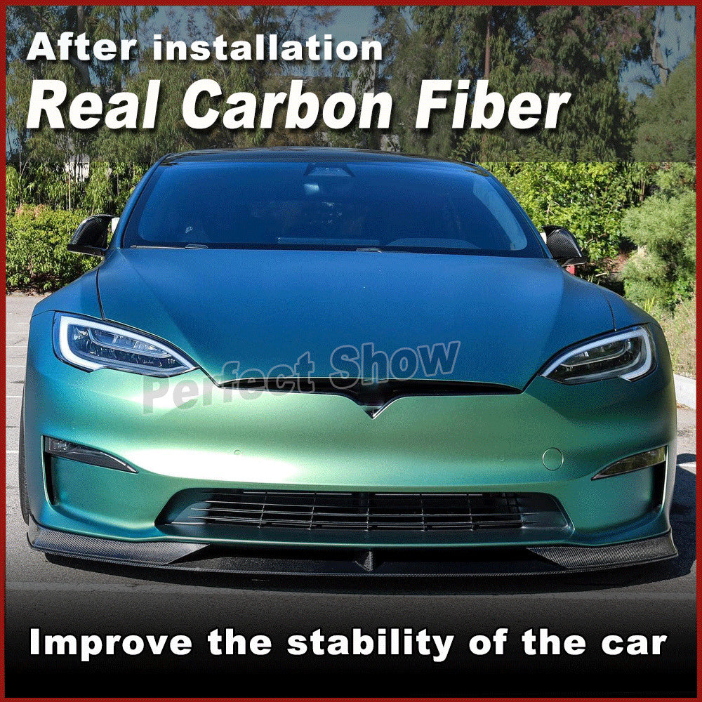for Tesla for Model S Plaid 2021-2023 DRY CARBON FIBER Side Wing Mirror Cover Caps