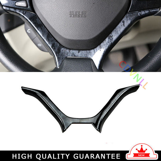 Steering Wheel Frame Cover Trim for Honda for Civic 9th 2012-2015 Black Wood Grain