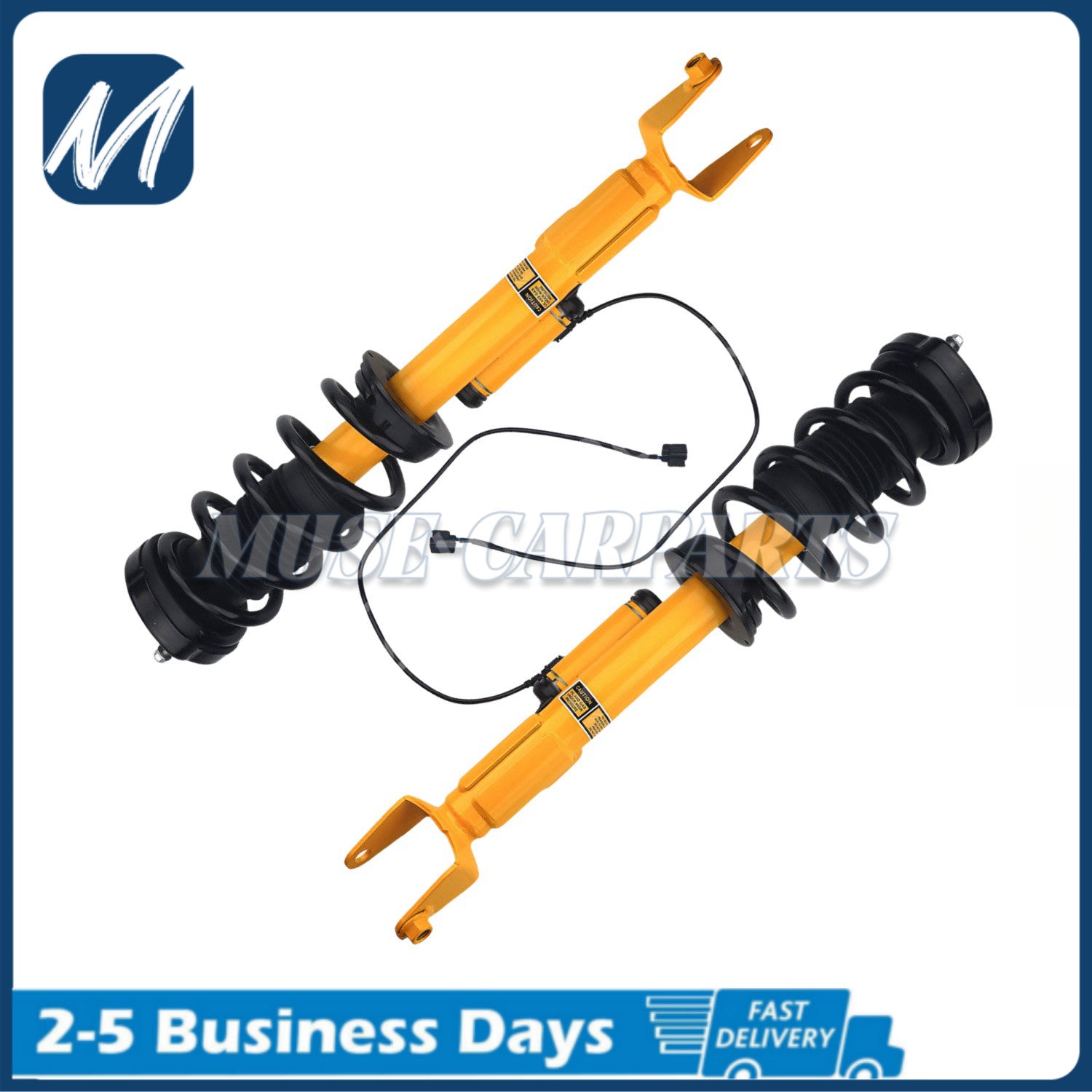 A pair of front shock absorber spring strut assemblies with magnetic technology suitable for Ferrari F430 05-09