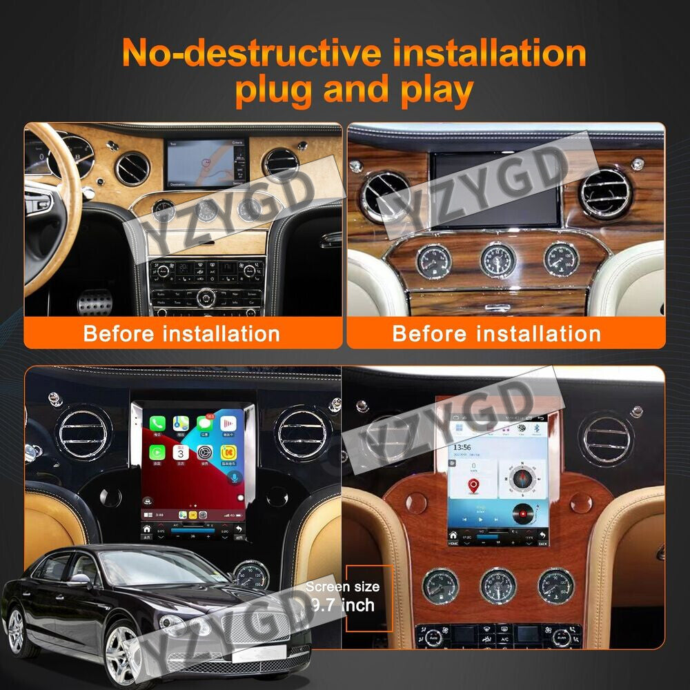 for Bentley Mulsanne 2011-2019 Car Radio CarPlay Stereo Receiver Screen 64GB