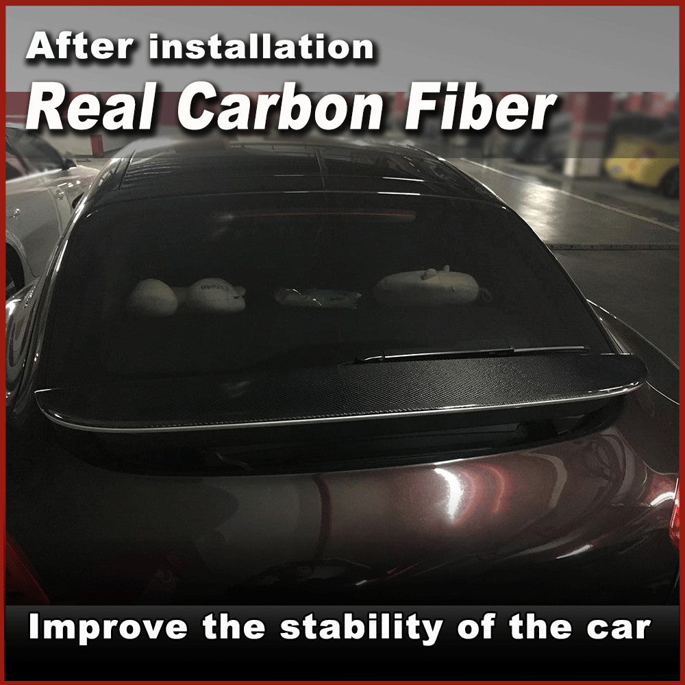 Fit for Porsche for Panamera 2014-2016 REAL Carbon Rear Trunk Spoiler Boot Lip Wing