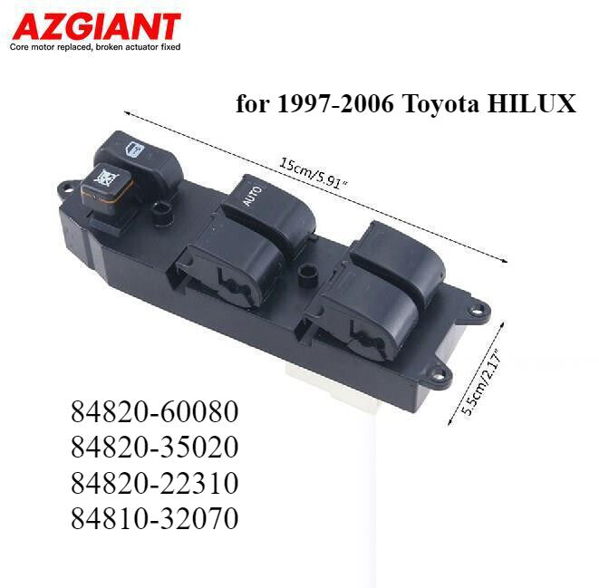 New POWER WINDOW SWITCH FRONT RIGHT SIDE for Toyota HILUX for Toyota QUALIS