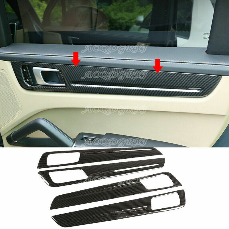 Carbon Fiber ABS Interior Door Trim Strips Cover for Porsche for Cayenne 2019-2023