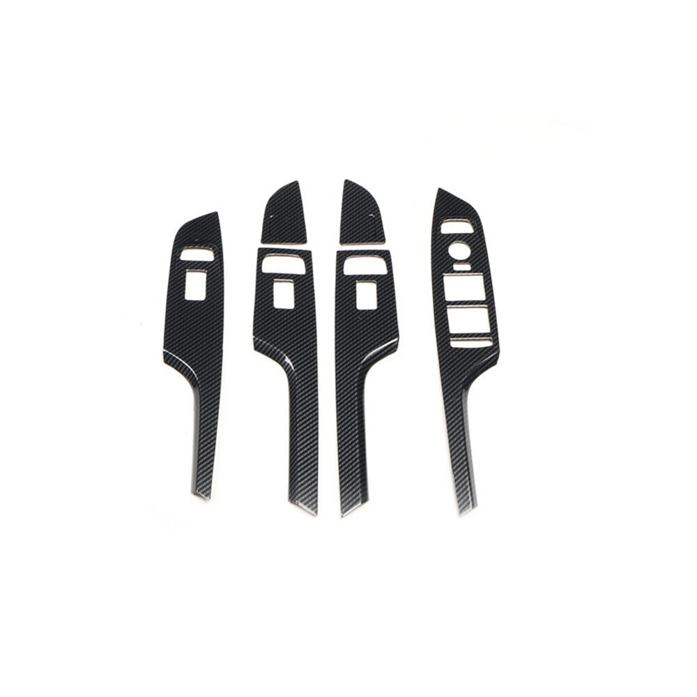 for Cadillac CT6 2016-20 Carbon Fiber Glass Window Lifting Lock Panel Cover Trim